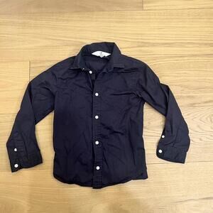 Kids Boys 6–7 H&M Navy Button-Up Dress Shirt